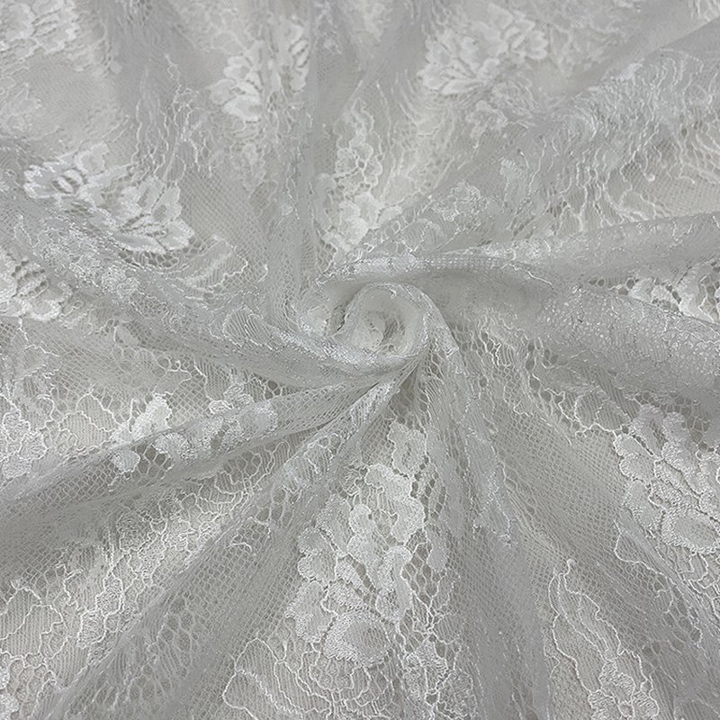 Lace Fabric Cutwork Jacquard Nylon for Bridal Wholesale Supplier 6